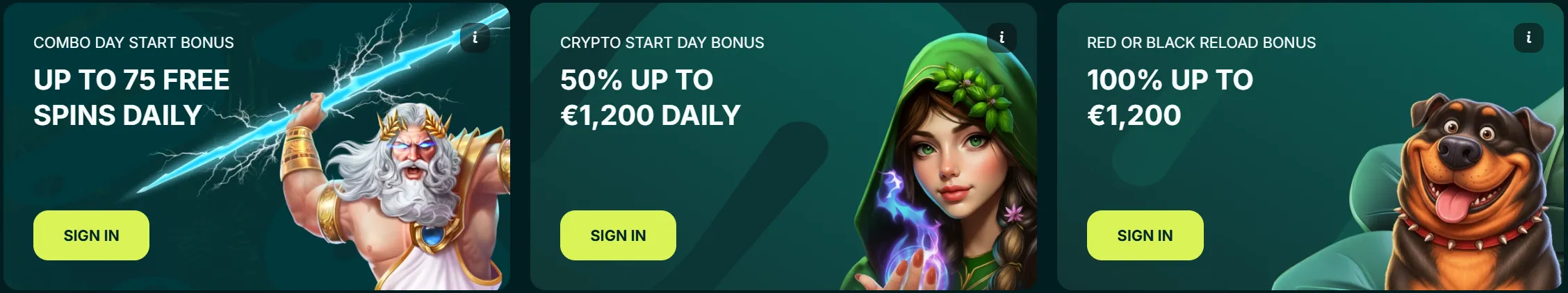 Spinaconda Casino dagelijkse bonussen en reload bonus (red or black)